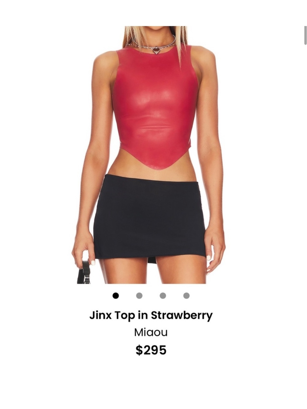 Miaou Red Latex Top